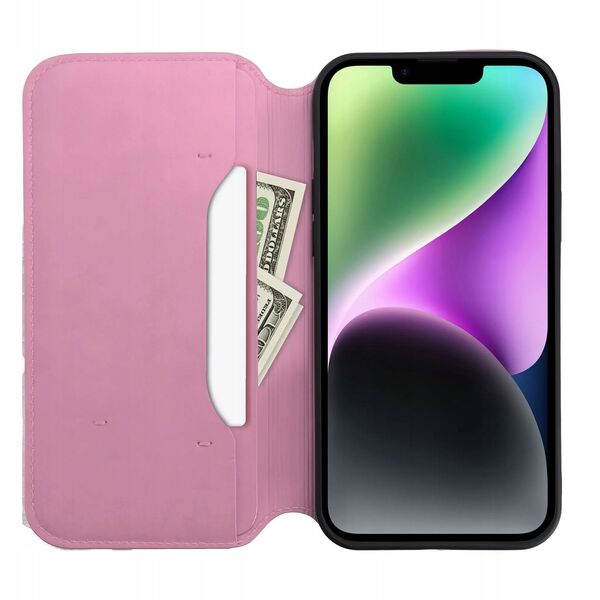 Θήκη DUAL POCKET Book για SAMSUNG S25 Plus ανοιχτό ροζ