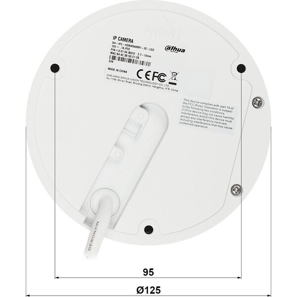 Kamera IP Dahua Technology KAMERA IP IPC-HDBW5449R1-ZE-LED-2712 Full-Color - 4&nbsp|Mpx 2.7&nbsp|... 12&nbsp|mm DAHUA