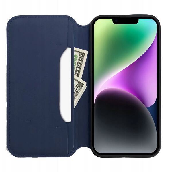 Θήκη DUAL POCKET Book για SAMSUNG S25 Plus μπλε