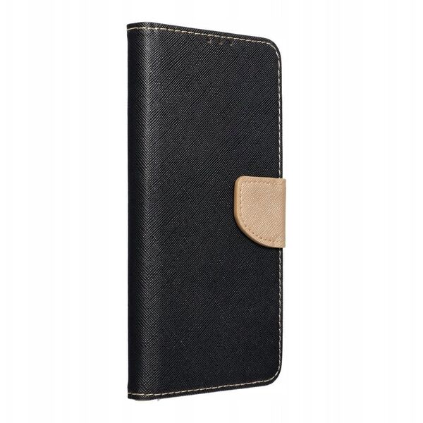 Θήκη FANCY Book για SAMSUNG S25 Ultra μαύρο χρυσό