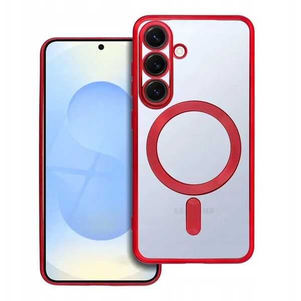 Θήκη ELECTRO MAG COVER συμβατή με MagSafe για SAMSUNG S25 κόκκινο