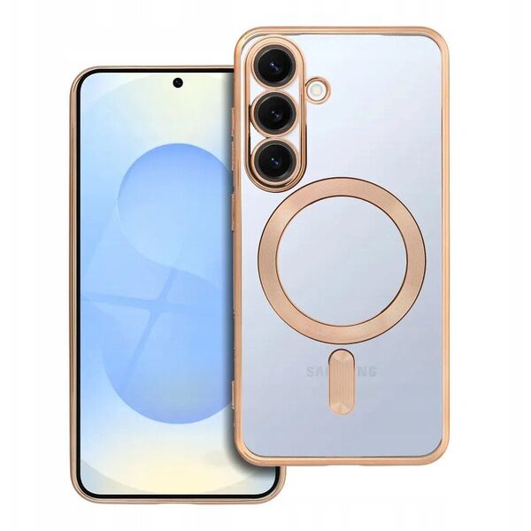 Θήκη ELECTRO MAG COVER συμβατή με MagSafe για SAMSUNG S25 χρυσό