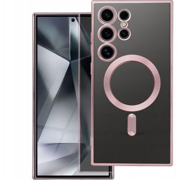 Θήκη ELECTRO MAG COVER συμβατή με MagSafe για SAMSUNG S25 Ultra ροζ χρυσό