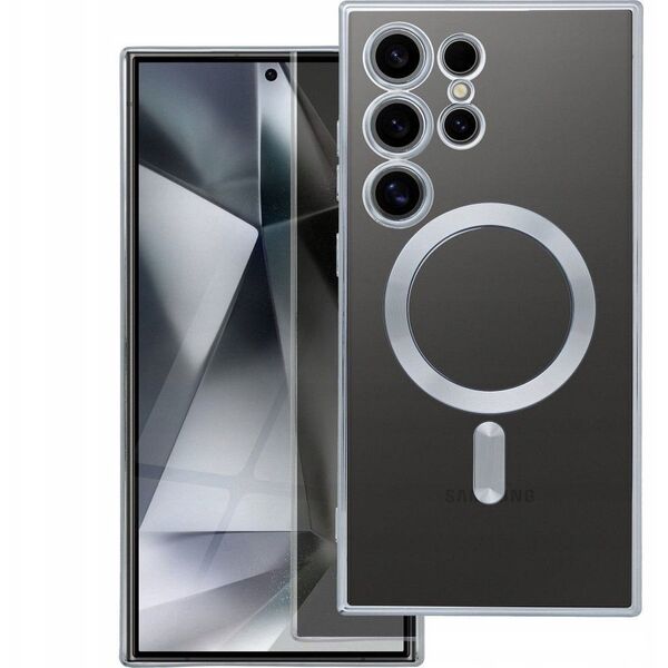 Θήκη ELECTRO MAG COVER συμβατή με MagSafe για SAMSUNG S25 Plus ασημί