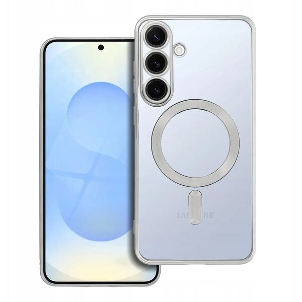 Θήκη ELECTRO MAG COVER συμβατή με MagSafe για SAMSUNG S25 Plus ασημί