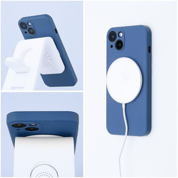 Θήκη SILICONE MAG COVER συμβατή με MagSafe για SAMSUNG S25 Plus μπλε
