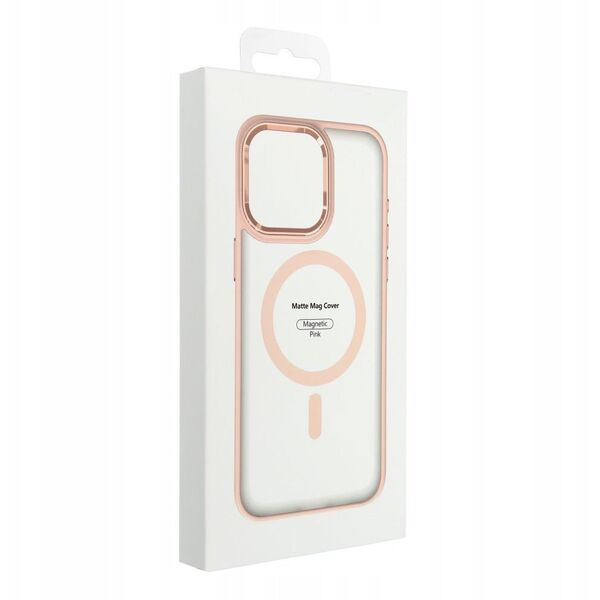Θήκη MATTE MAG COVER συμβατή με MagSafe για SAMSUNG S25 PLUS ροζ