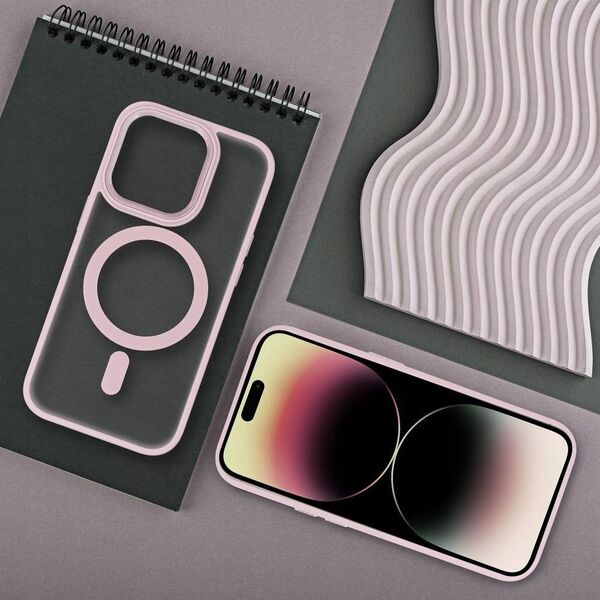 Θήκη MATTE MAG COVER συμβατή με MagSafe για SAMSUNG S25 PLUS ροζ