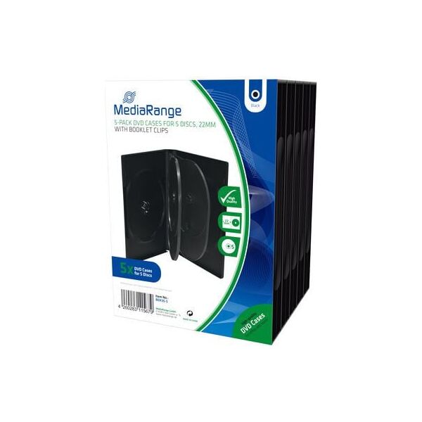 MediaRange Pudełka na 5 płyt CD/DVD 5sz. (BOX35-5)