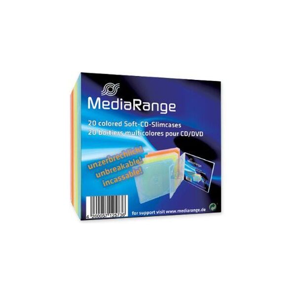 MediaRange Pudełka na płyty 5x4 kolory, 20 sztuk (BOX37)
