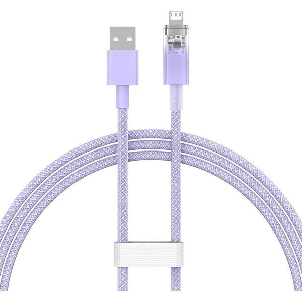 Kabel USB Baseus USB-A - Lightning 1 m Fioletowy (CATS010005)