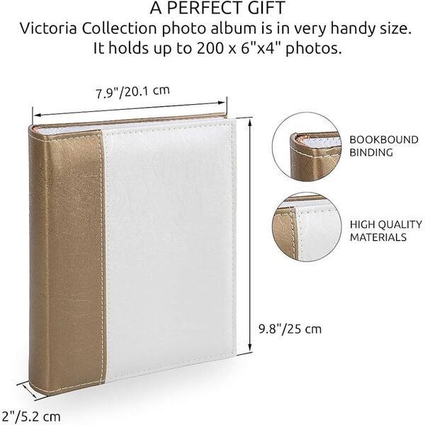 Άλμπουμ Victoria Collection B 10x15/200M Lux, πράσινο χρυσό