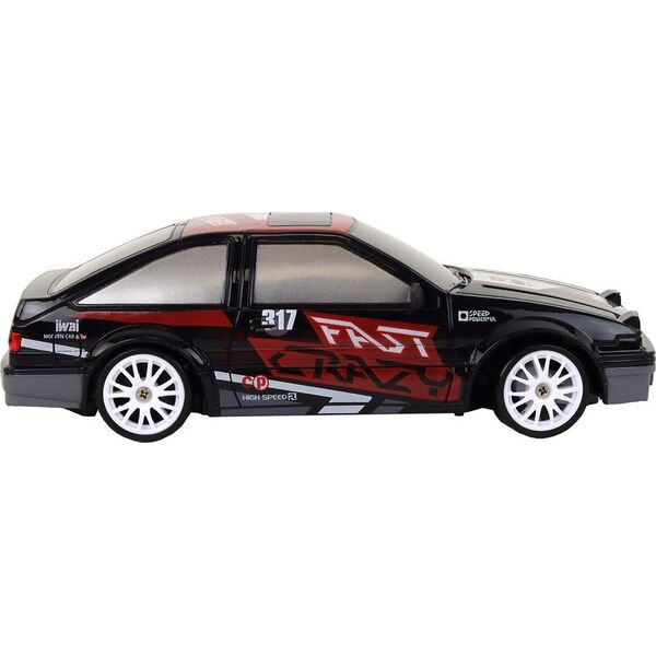 LeanToys Autko Sportowe Zdalnie Sterowane R/C 1:24 Czarne Wymienne Koła