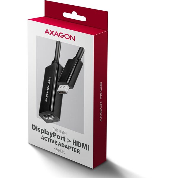 Μετατροπέας / αντάπτορας AXAGON RVD-HI20N, DisplayPort -> HDMI 2.0b, 4K/60Hz