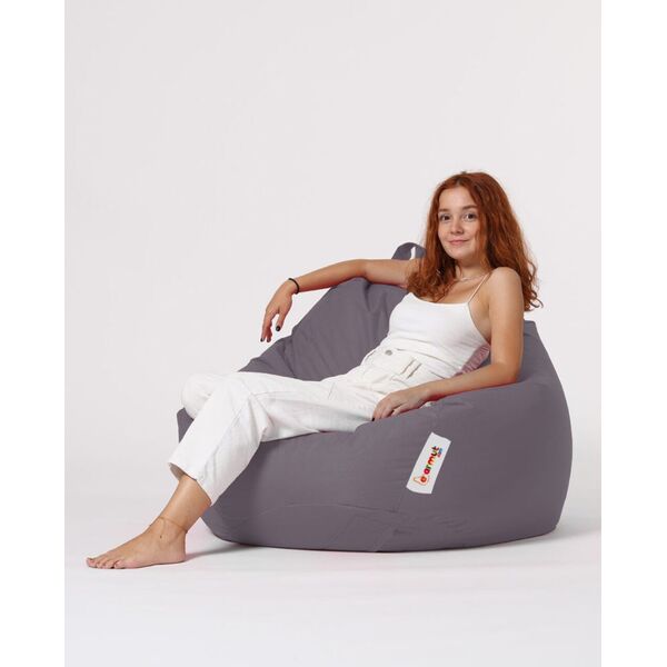 BEANBAG HANAH HOME PREMIUMXXL ΣΚΟΥΡΟ ΓΚΡΙ
