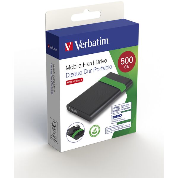 Mobile Hard Drive USB 3.2 Gen 1 512GB Certified Refurbished