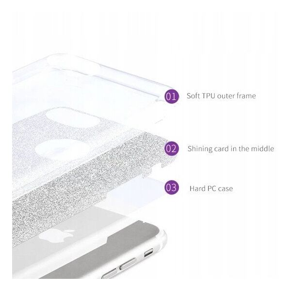 ΘΗΚΗ GLITTER SAMSUNG A55 5G ΚΑΛΥΜΜΑ ΑΣΗΜΕΝΙΟ ΠΛΑΤΗ BLING GLITTER BACK CASE