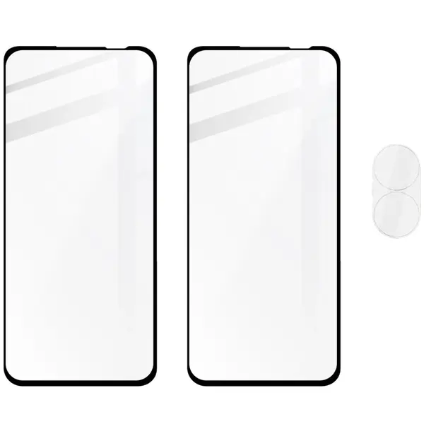 2x Szkło na ekran + szkło na aparat BIZON Edge do Asus Zenfone 10