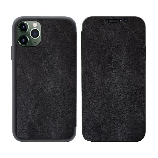 Etui Leather Book iPhone 11 Pro Max czarny/black