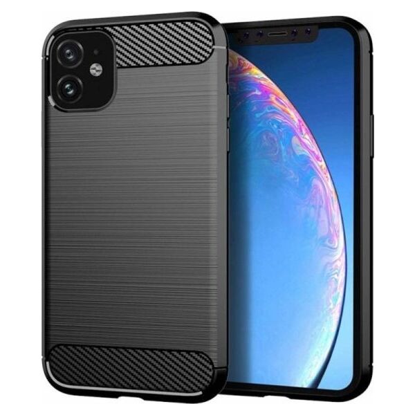 Etui Carbon iPhone 12 6,7" ProMax czarny/black