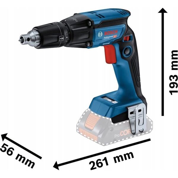 Bosch Bosch cordless drywall screwdriver GTB 18V-45 Professional (blue/black, 2x battery ProCORE18V 4.0Ah, in L-BOXX)