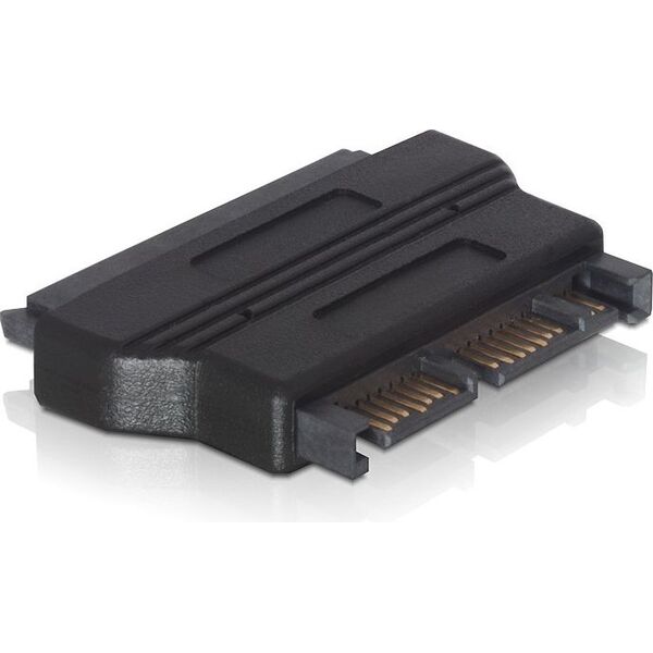 Delock SATA 22-pin - SATA 22-pin, Czarny (61695)