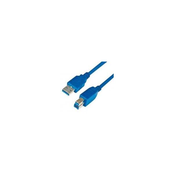 Kabel USB MediaRange USB-A - USB-B 3 m Niebieski (MRCS149)