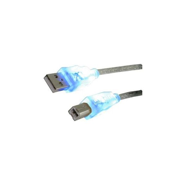 Kabel USB MediaRange USB-A - USB-B 1.8 m Przezroczysty (MRCS109)