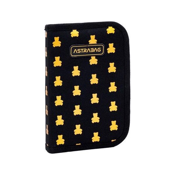 Piórnik Astra Piórnik pojedynczy dwuklapkowy bez wyposażenia Astrabag Golden Teddy AC1