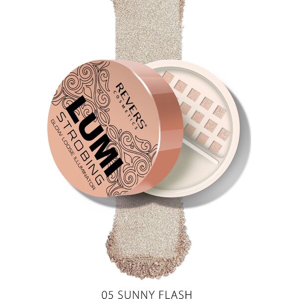 Revers REVERS Puder sypki LUMI STROBING GLOW LOOSE HIGHLITER 5 Sunny Flash - 8 g
