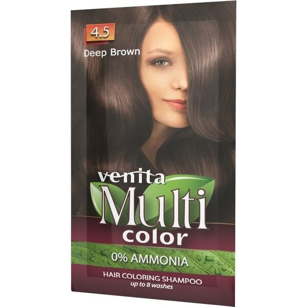 VENITA_MultiColor szampon koloryzujący 4.5 Ciemny Brąz 40g