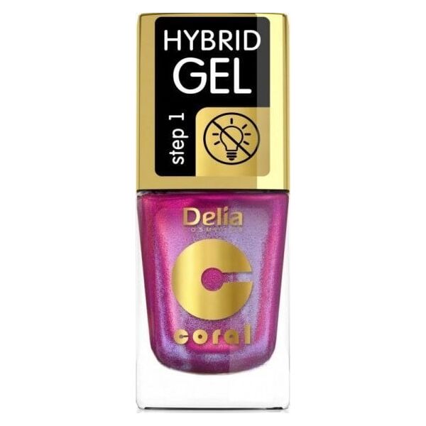 Delia DELIA COSMETICS Coral Hybrid Gel Lakier hybrydowy do paznokci nr 107 - multirefleks (bez lampy) 11ml
