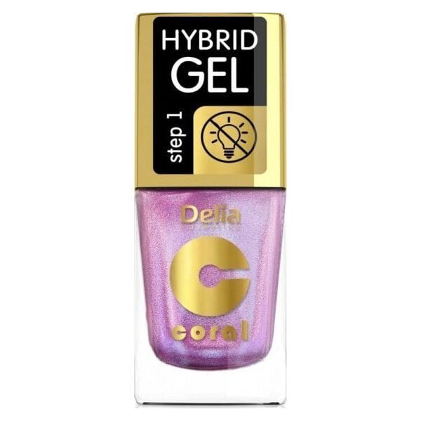 Delia DELIA COSMETICS Coral Hybrid Gel Lakier hybrydowy do paznokci nr 105 - multirefleks (bez lampy) 11ml