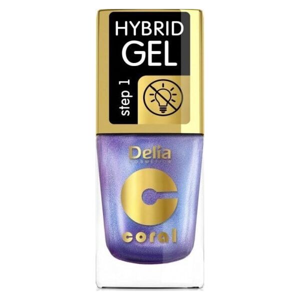 Delia DELIA COSMETICS Coral Hybrid Gel Lakier hybrydowy do paznokci nr 110 - multirefleks (bez lampy) 11ml