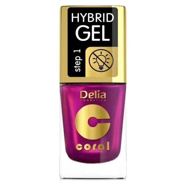 Delia DELIA COSMETICS Coral Hybrid Gel Lakier hybrydowy do paznokci nr 108 - multirefleks (bez lampy) 11ml