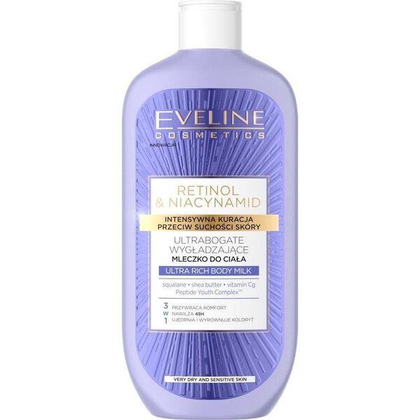 XXXX__Eveline Cosmetics (Eveline) Eveline Retinol&Niacynamid ultrabogate wygładzające mleczko do ciała 350ml
