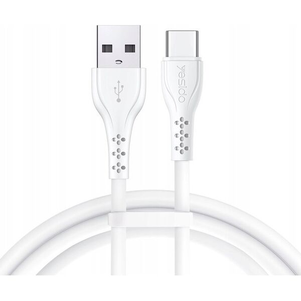 Kabel USB Yesido yesido Kabel CA71 USB-Type-C 3A (20szt.) 18W 1m, WHITE / BIAŁY