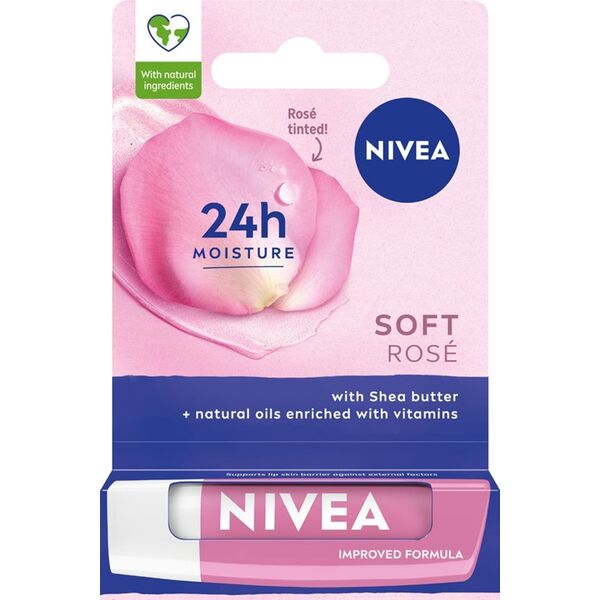 Nivea Nawilżająca Pomadka ochronna do ust Soft Rose 4.8g
