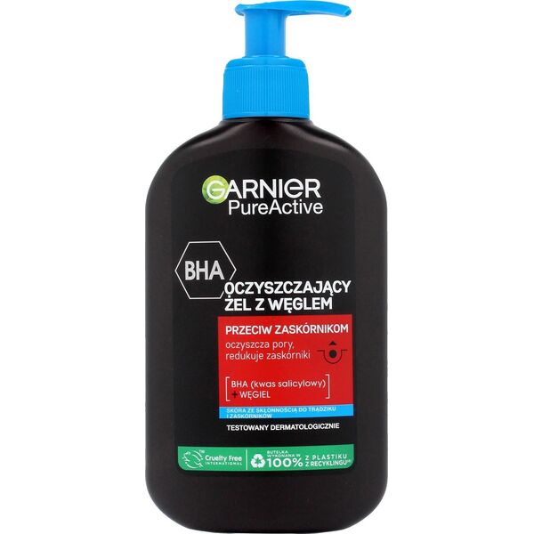 Garnier PureActive Oczyszczający żel z węglem przeciw zaskurniakom 250 ml