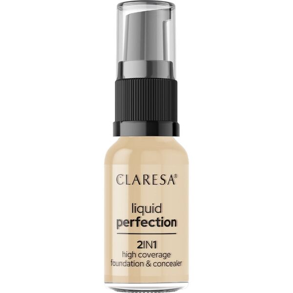 Claresa CLARESA Liquid Perfection Korektor i podkład kryjacy 2w1 103,5 Light Nude 18 g