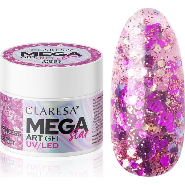 Claresa CLARESA N Żel do zdobień - Megastar Pink Pixel 10 g