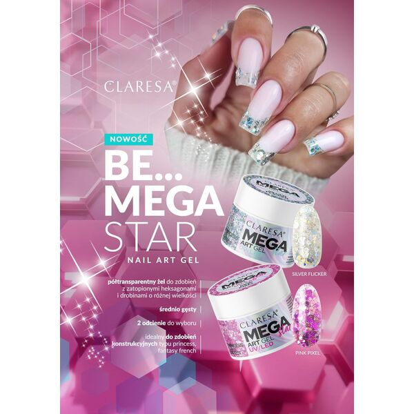 Claresa CLARESA N Żel do zdobień - Megastar Pink Pixel 10 g