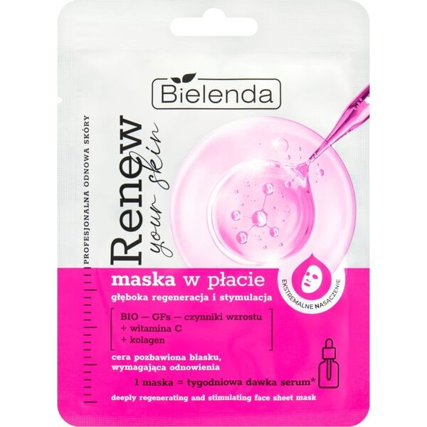 Bielenda BIELENDA Renew Your Skin Maska w płacie - głęboka regeneracja i stymulacja 17 g
