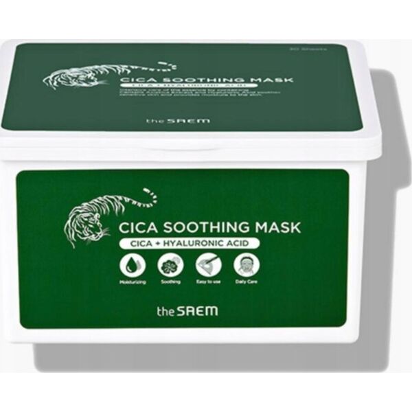 theSaem THE SAEM Cica Soothing Mask Intensywnie nawilżająca maska w płachcie - 30 sztuk