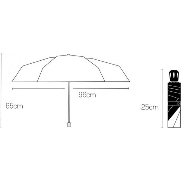 eCarla ECARLA Parasolka PAR10 Umbrella S Kremowy