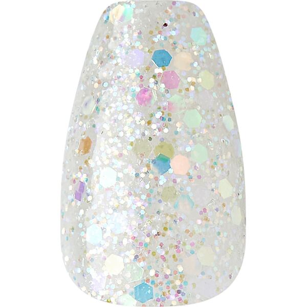 Kiss KISS Sztuczne paznokcie na klej Gel Fantasy Dreamdust, Mood Dust, White, Short Coffin