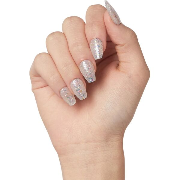Kiss KISS Sztuczne paznokcie na klej Gel Fantasy Dreamdust, Mood Dust, White, Short Coffin