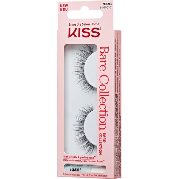 Kiss KISS Sztuczne rzęsy Bare Collection KAR01, 1 Pair & Lash Glue Net Wt. 1g