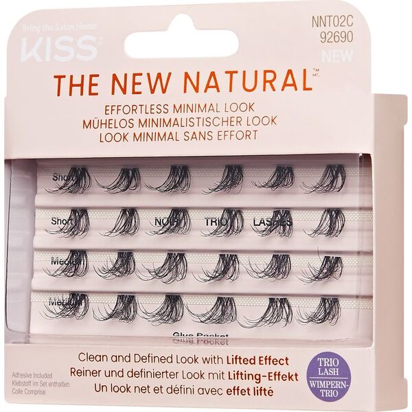 Kiss KISS Sztuczne rzęsy kępki The New Natural, 24 kępki