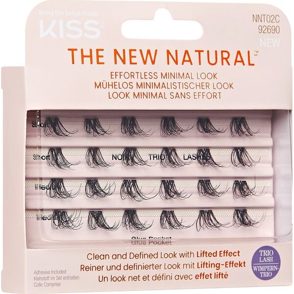 Kiss KISS Sztuczne rzęsy kępki The New Natural, 24 kępki